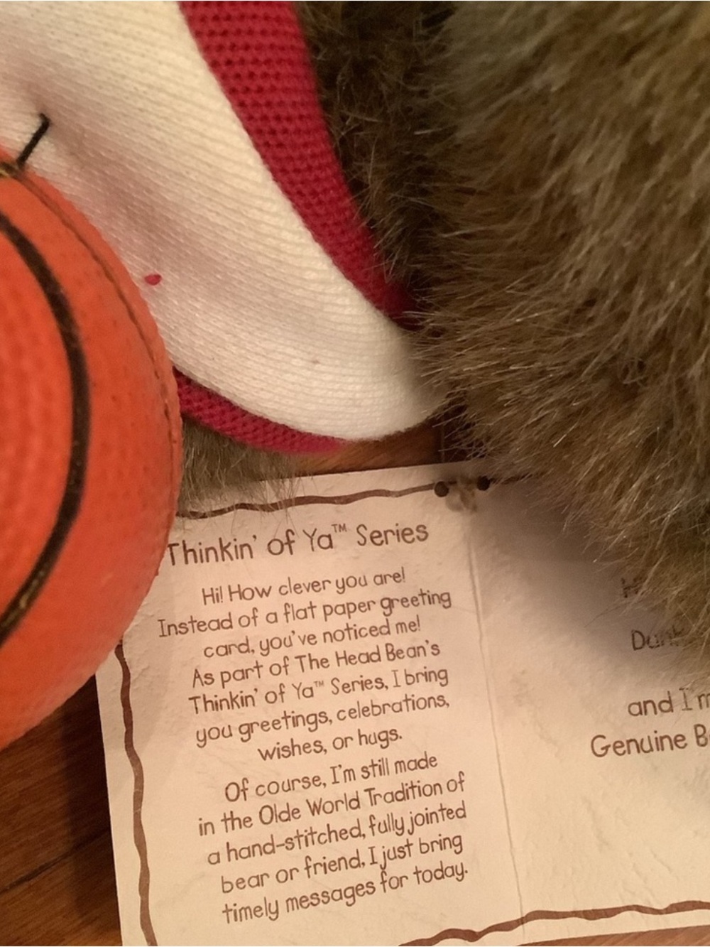 Vintage Boyds Bears Dunkin Basketball Plush Bear Jointed Collectible w/ Tags - Picture 11 of 13